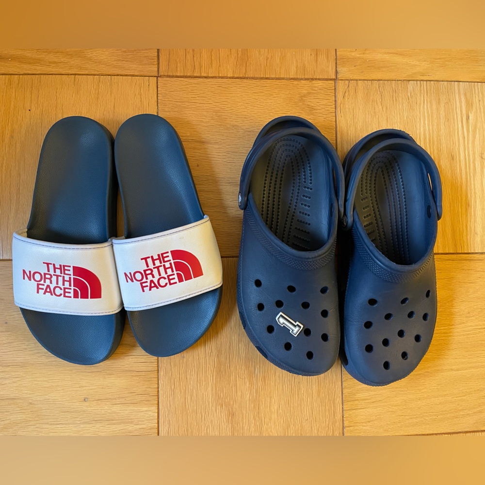 Crocs and The North Face 11 M bundle; pre-washed
